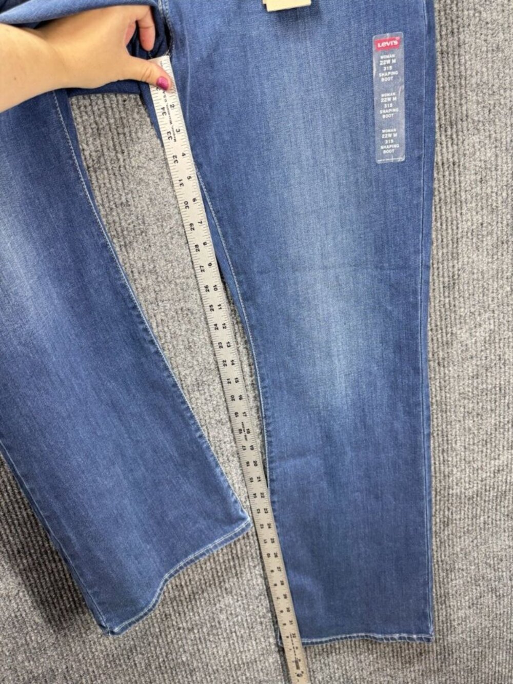 Levis 315 Shaping Boot Cut Jeans Womens 22W M Medium Wash Mid Rise Stretch NEW - Picture 12 of 15